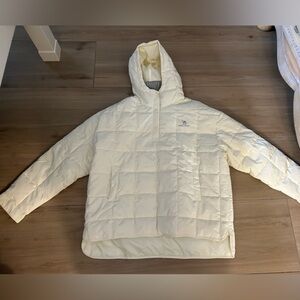 NEW Cream Short Winter Coat Pullover Hoodie Winter Jacket XL